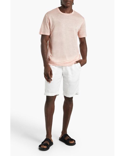 Boglioli White Linen-Jersey T-Shirt for men