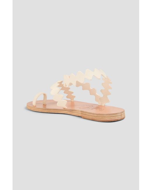 Ancient Greek Sandals White Eleftheria Leather Sandals