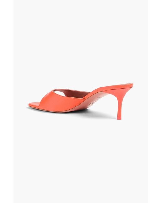 AMINA MUADDI Pink Jeanne 60 Leather Mules