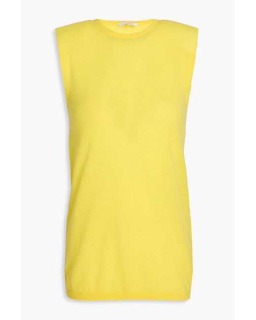 Tibi Yellow Wool-blend Tank