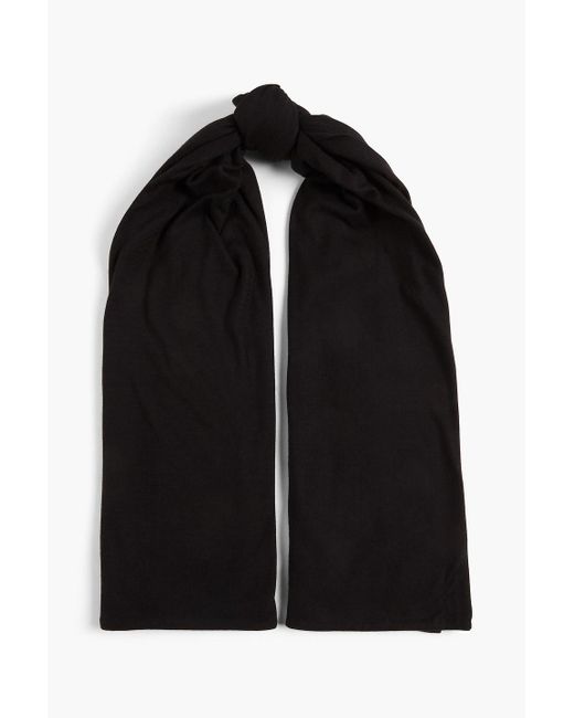 Canali Black Cotton-jersey Scarf for men