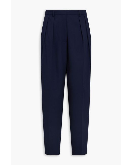 Altuzarra Blue Cropped Wool-blend Twill Tapered Pants