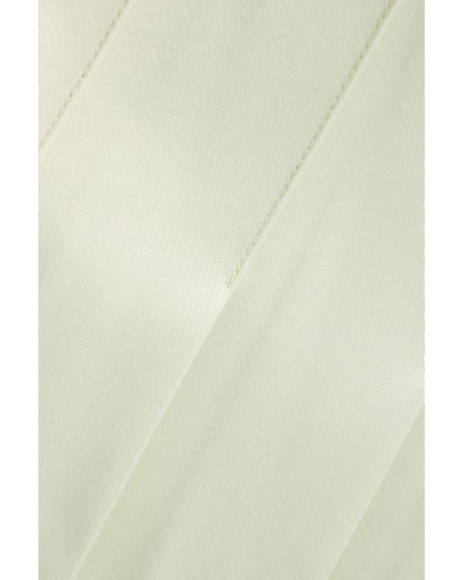16Arlington White Nimue Pleated Satin Mini Skirt
