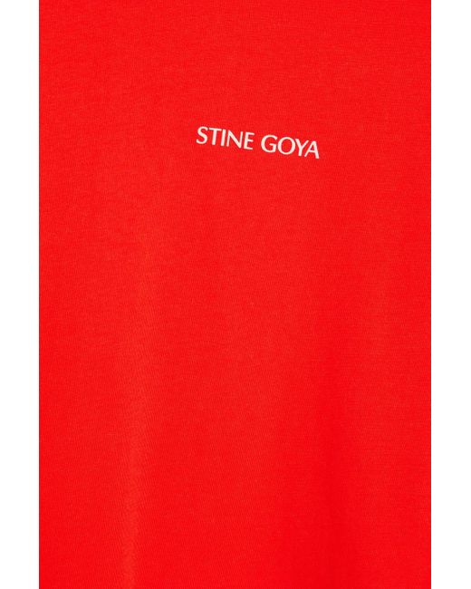 Stine Goya Red Zweifarbiges t-shirt aus baumwoll-jersey
