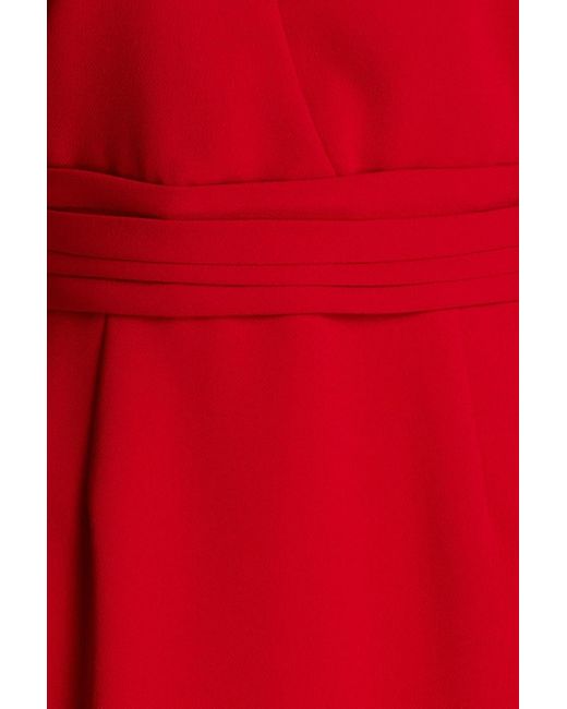 Elie Saab Red Embellished Crepe Mini Dress