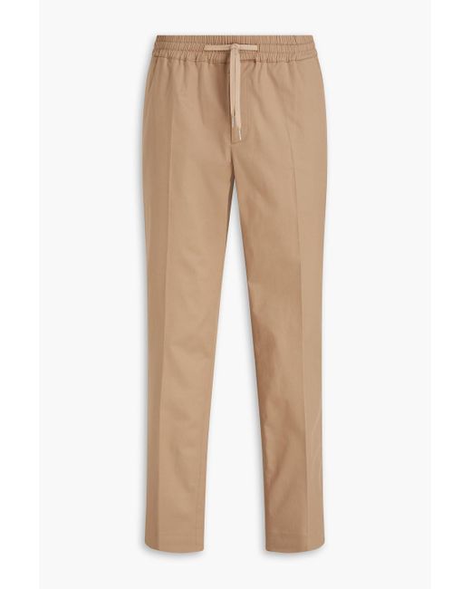 Sandro Natural Tapered Cotton-blend Twill Drawstring Pants for men