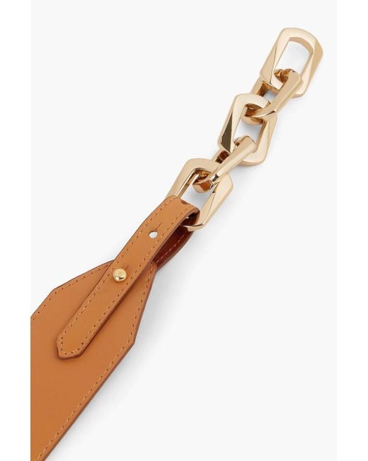 Sandro Brown Chain-embellished Leather Belt