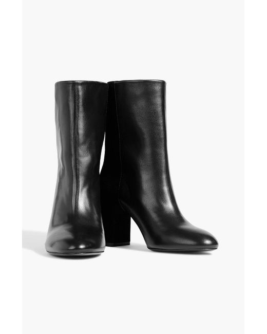 Stuart Weitzman Black Ankle boots aus leder und veloursleder