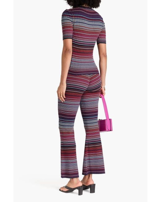 Missoni Striped Cotton-blend Flared Pants