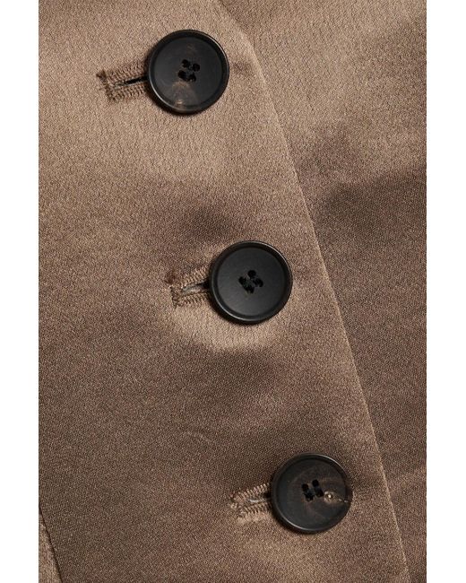 By Malene Birger Brown Rinnah Satin-Crepe Blazer