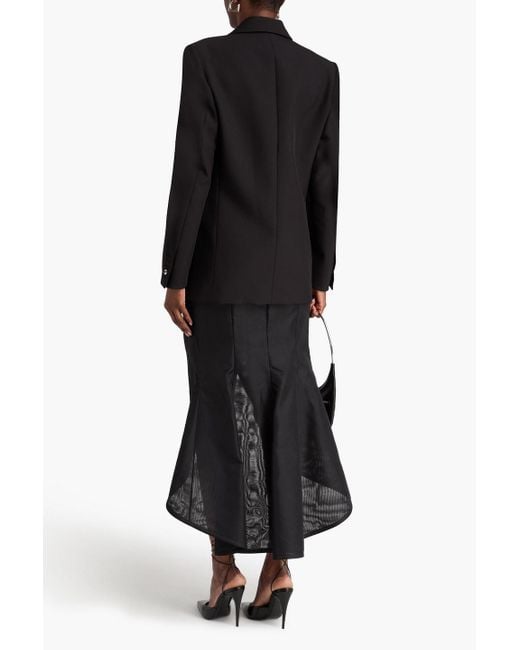 Coperni Black Double-breasted Crepe Blazer