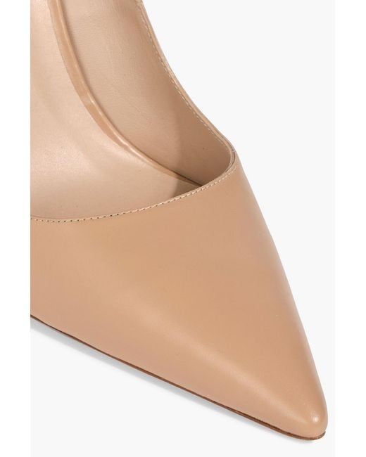 Stuart Weitzman White Stuart 110 Leather Pumps