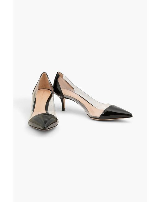 Gianvito Rossi Black Plexi 55 Patent-Leather And Pvc Pumps