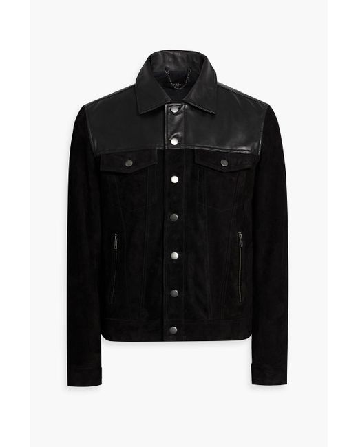 Muubaa Rancher Leather-paneled Suede Jacket in Black for Men | Lyst Canada