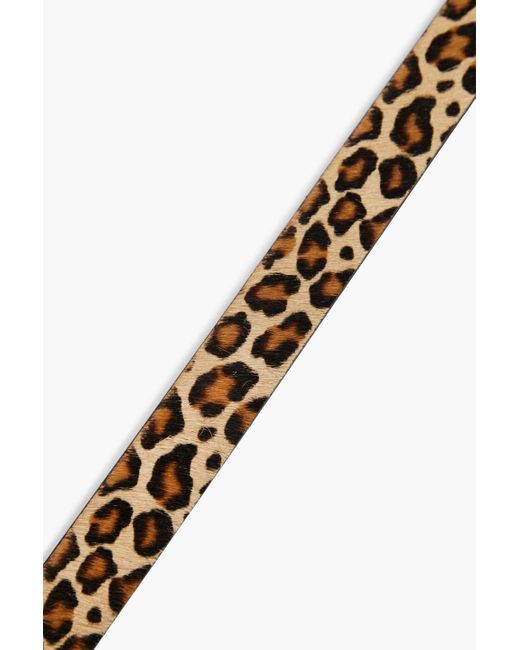 Sandro Multicolor Leopard-print Calf Hair Belt