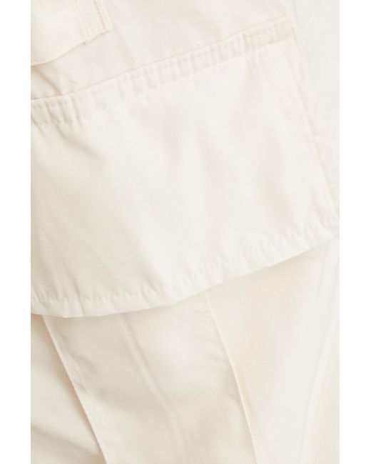 Adidas Originals White Shell Drawstring Cargo Pants for men