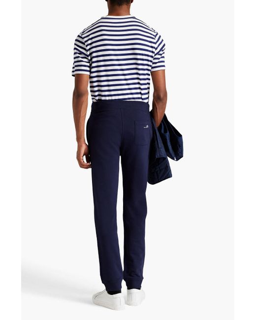 A.P.C. Blue French Cotton-terry Drawstring Sweatpants for men