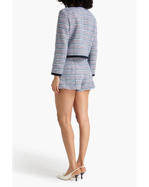 Maje Blue Metallic Tweed Jacket