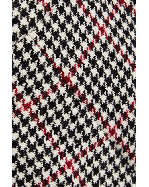 RED Valentino White Houndstooth Wool-blend Tweed Shorts