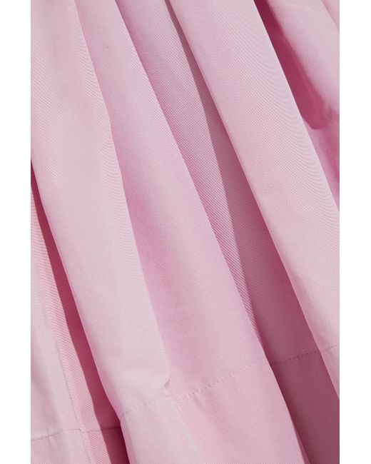 Valentino Garavani Pink Minirock aus faille aus einer baumwollmischung mit falten
