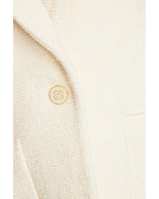 Sandro Natural Carmelo Cotton-tweed Blazer