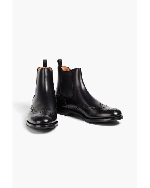 Church's Black Ketsby Laser-cut Leather Chelsea Boots