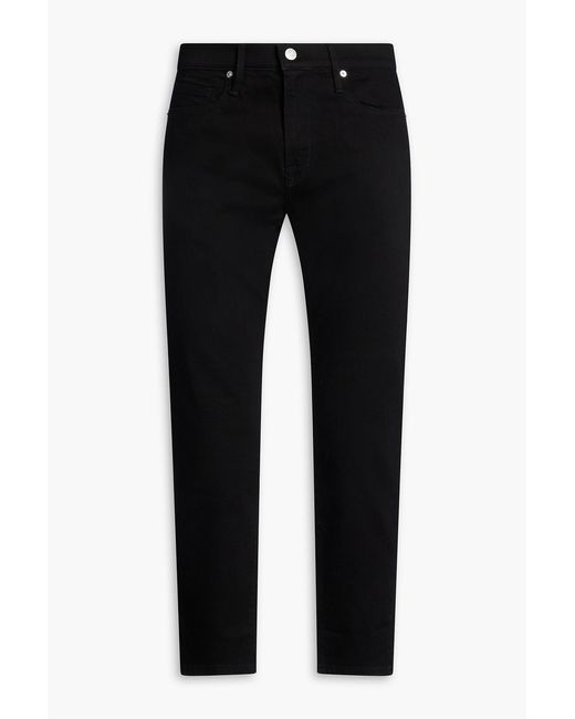 FRAME Black L'Homme Slim Crop Denim Jeans for men