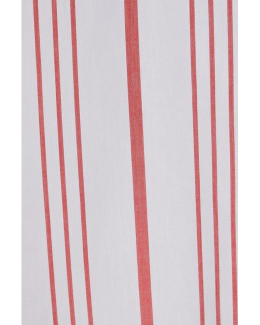 Claudie Pierlot Pink Striped Cotton-blend Poplin Shirt