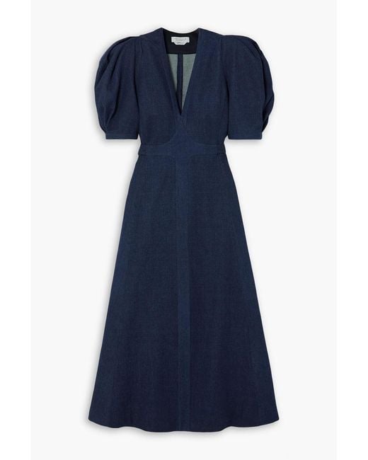 Gabriela Hearst Blue Luz Denim Midi Dress