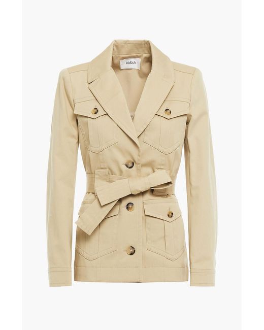 Ba&sh Natural Cotton-blend Gabardine Jacket