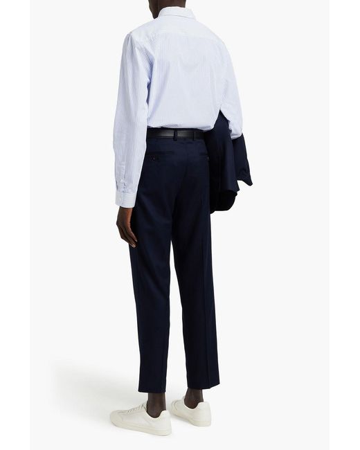 Sandro Blue Wool-twill Suit Pants