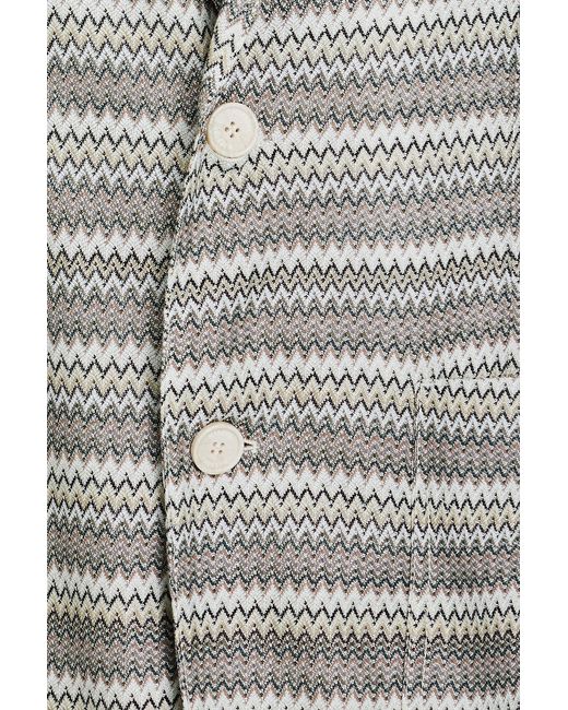 Missoni Gray Crochet-knit Blazer for men
