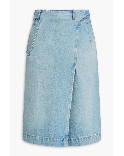 Victoria Beckham Blue Faded Denim Skirt