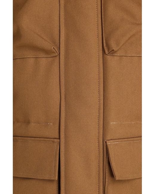 Kassl Brown Two-Tone Cotton-Canvas Jacket