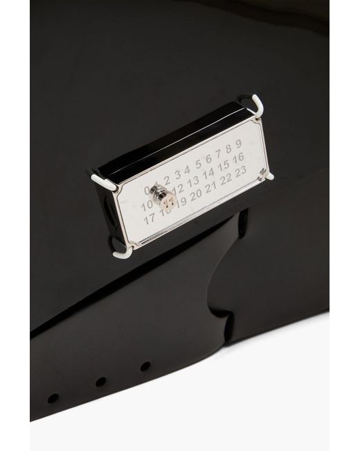 Maison Margiela White Snatched Glossed-Leather Clutch