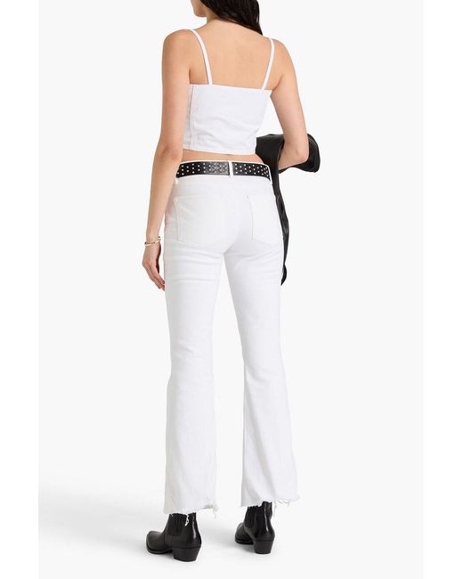 FRAME White Le Easy Flare High-Rise Flared Jeans