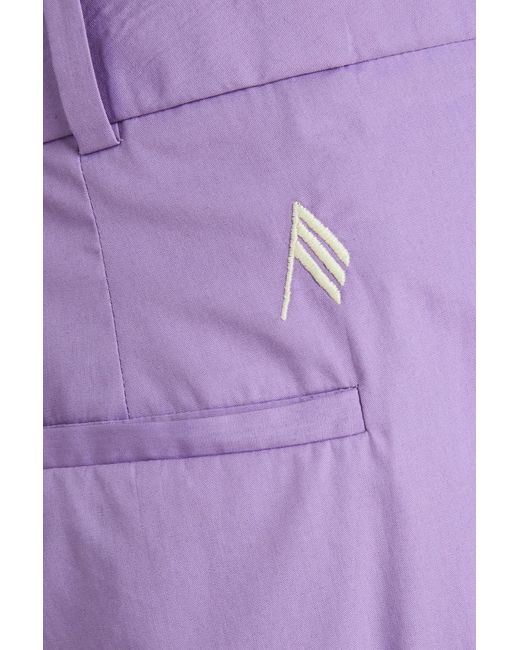 The Attico Purple Poplin Tapered Pants