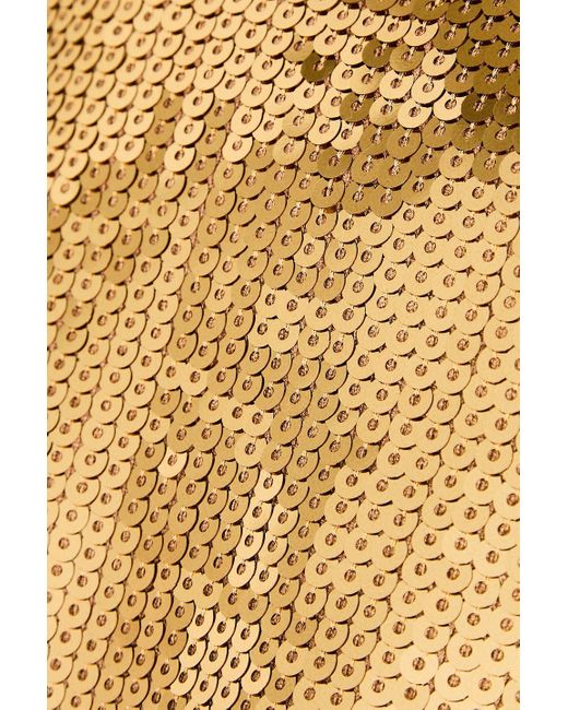 Sandro White Cropped Sequined Ribbed-knit Top