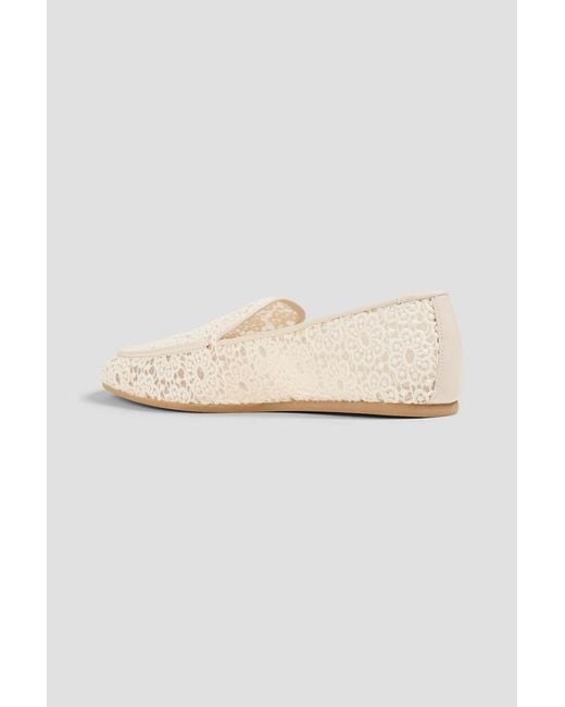 Stuart Weitzman Natural Lee Lace Loafers