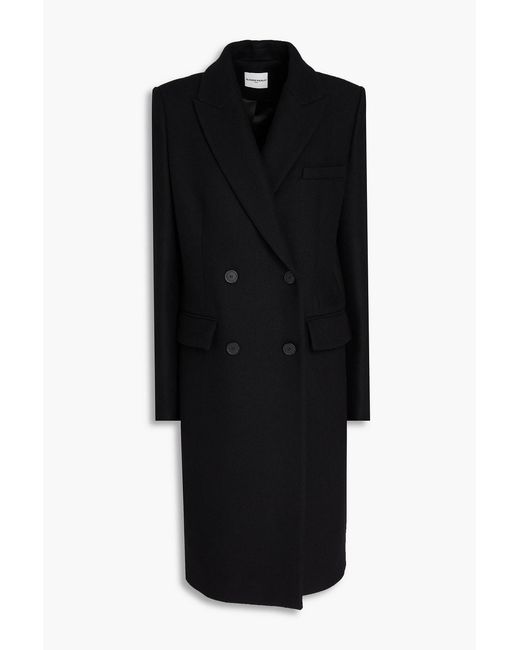 Claudie Pierlot Black Wool-Blend Tweed Coat
