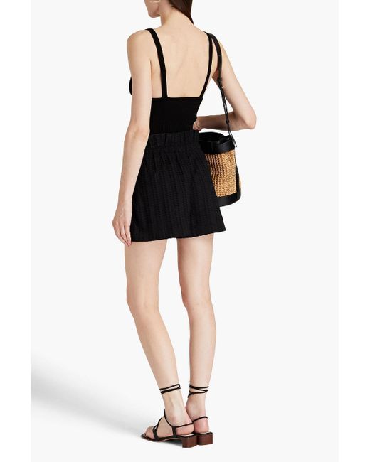 A.L.C. Black Billy shorts mit lochstickerei