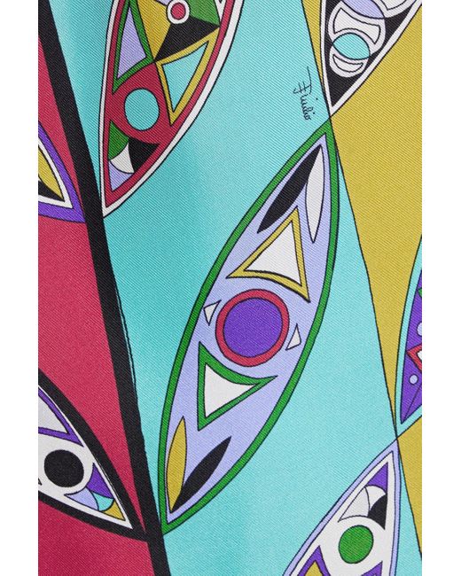 Emilio Pucci White Printed Silk Top