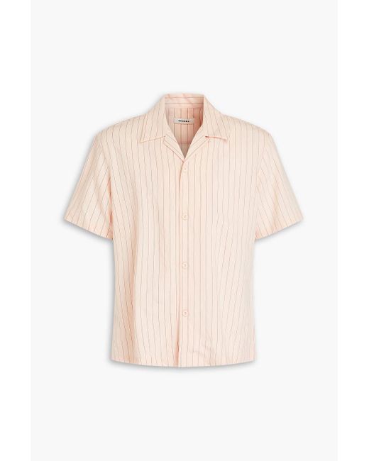 Sandro Pink Pinstriped Poplin Shirt for men