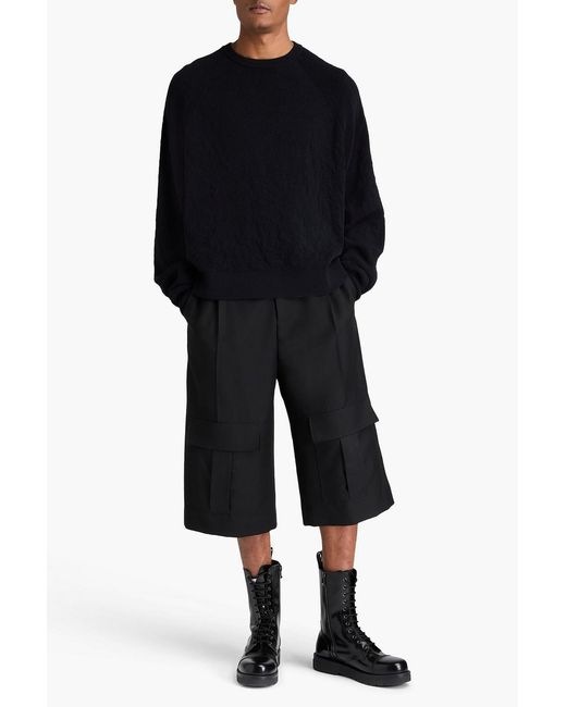 Y-3 Black Cotton-blend Sweater for men