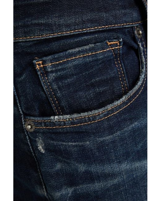 Dolce & Gabbana Jeans mit schmalem bein aus ausgewaschenem denim in Blue für Herren
