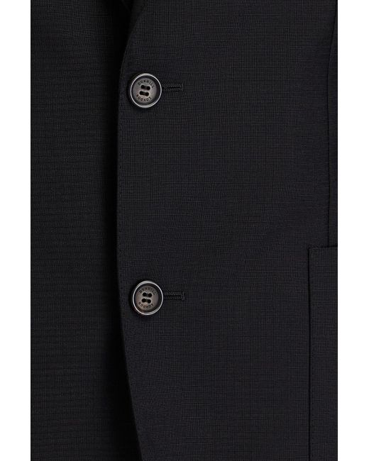 Dunhill Black Slim-fit Wool And Mohair-blend Ripstop Blazer for men