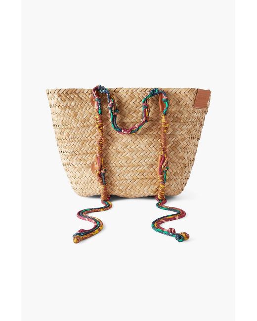 Zimmermann White Macrame Raffia Tote