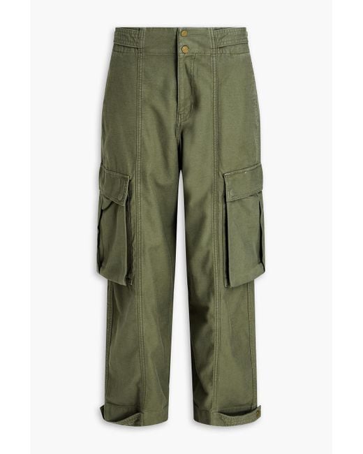 FRAME Green Cotton Cargo Pants