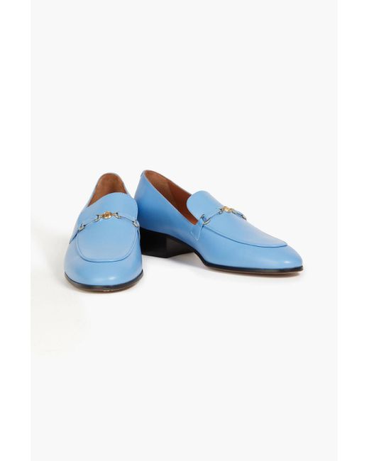 Maje Blue Leather Loafers