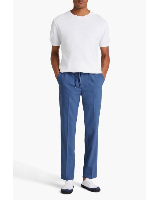 Sandro Blue Slim-fit Wool-blend Pants for men